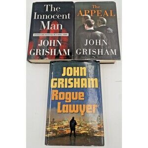 John Grisham Lot of (3) Hardcover Books The Appeal-Rogue Lawyer-The Innocent Man